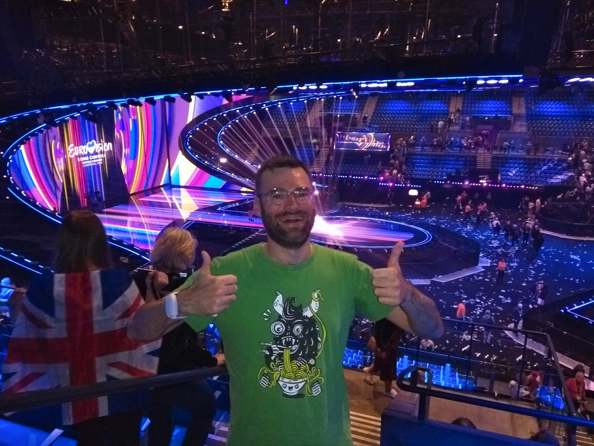 The United Kingdom: 24 points. Le Royaume-Uni: 24 points &mldr; The result did not dampen Andrew&rsquo;s joy of being live at the ESC Grand Final